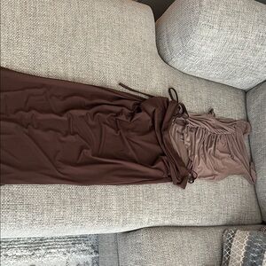 SHEIN Brown Maxi Dress
